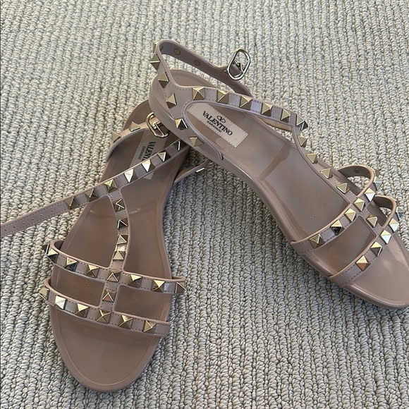 Valentino Pink Studded Gladiator Sandals - Picture 4 of 5